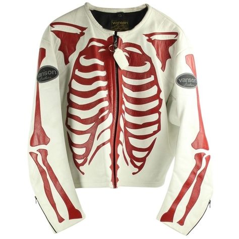 Pre-owned Vanson Skeleton Leather Jacket ($400) ❤ liked on Polyvore featuring plus size women's fashion, plus size clothing, plus size outerwear, plus size jackets, tops, jackets, outerwear, none, skeleton leather jacket and genuine leather jackets Skeleton Leather Jacket, Skeleton Jacket, Women Fashion Plus Size, Motorcycle For Women, Vlone Hoodie, Plus Size Jackets, White Leather Jacket, Plus Size Outerwear, Real Leather Jacket