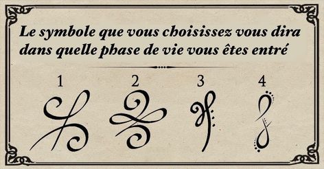 Le symbole que vous choisissez vous dira dans quelle phase de vie vous êtes entré Symbols And Meanings, Spiritual Symbols, Care Quotes, Symbolic Tattoos, Book Of Shadows, Science And Nature, Positive Attitude, You Choose, Life Lessons