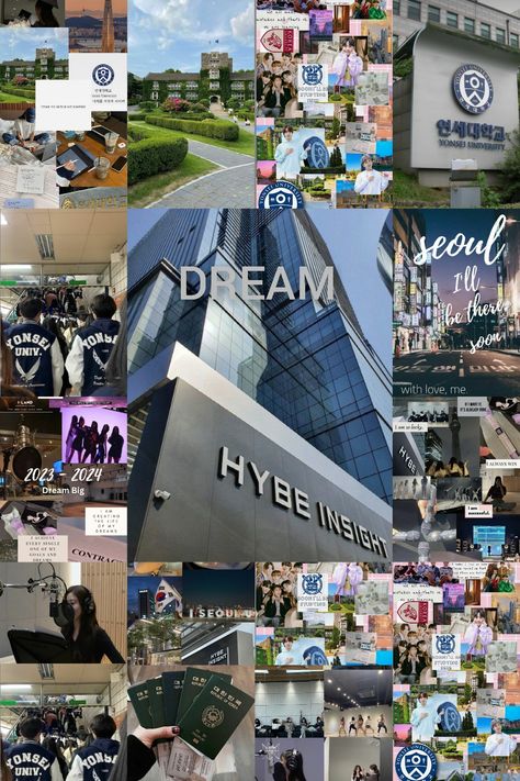 Kpop Idol Dream, Yonsei University Aesthetic, Trainee Life, Kpop Trainee, Korea Photo, Yonsei University, Korea Wallpaper, Living In Korea, Career Vision Board