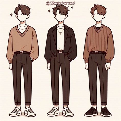 Cool Clothes Drawing Male, Male Clothing Ideas, Boy Clothes Drawing, Male Outfits Drawing, Outfit Drawing Ideas, Barista Outfit, Drawn Outfits, Barista Outfits, College Outfits Men