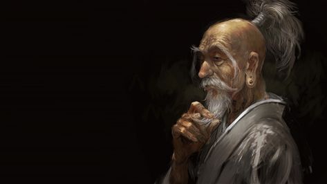 digital art Hunter x Hunter #Netero simple background #1080P #wallpaper #hdwallpaper #desktop Old Monk Character Art, Old Monk Character Design, Monk Dnd Art, Monk Fantasy Art, Old Dnd Character, Monk Dnd Character Design, Monk Anime, Monk Character Art, Monk Rpg