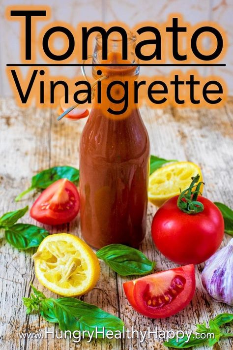 Salads Dressing, Tomato Salad Dressing, Oil Free Salad Dressing, Delicious Sauces, Tomato Vinaigrette, Diet Salad Recipes, Low Calorie Salad, Chicken Tomato, Jar Salads