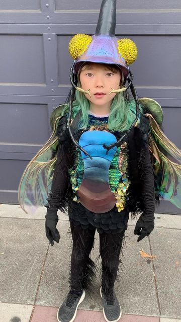 Bug Dress Up, Insect Costume Women, Stag Beetle Costume, Bug Costume Adult, Bug Inspired Outfits, Bug Costume Diy, Cicada Costume, Insect Outfit, Quirky Halloween Costumes