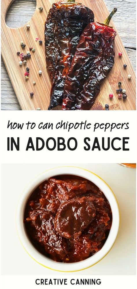 Learn How to Can Chipotle Peppers in Adobe Sauce with our easy-to-follow guide in Vegetable Canning Recipes. Perfect for stocking up on this essential, flavor-packed ingredient, this recipe demystifies the home-canning process. Whether you're new to canning or looking to expand your pantry, these homemade chipotles in adobo are a must. Dive into more Water Bath Canning Recipes, Canning Recipes for Beginners, and Home Canning Recipes at creativecanning.com. Canning Chipotle In Adobo, Chipotle In Adobe Sauce Recipes, Canning Salsa Recipes, Canning Recipes For Beginners, Vegetable Canning, Cooking Staples, Amazing Chili, Canning Instructions, Chipotle In Adobo