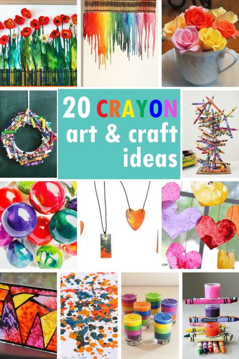 Crayon art! Crayon crafts and melted crayon art for kids and adults. Melted Crayon Jewelry Diy, Crayon Melting Art Ideas, Old Colored Pencil Crafts, Crayon Drip Art, Crayon Art Melted Diy, Crayon Art Projects, Kids Science Experiments At Home, Old Crayon Crafts, Crayon Melt Art