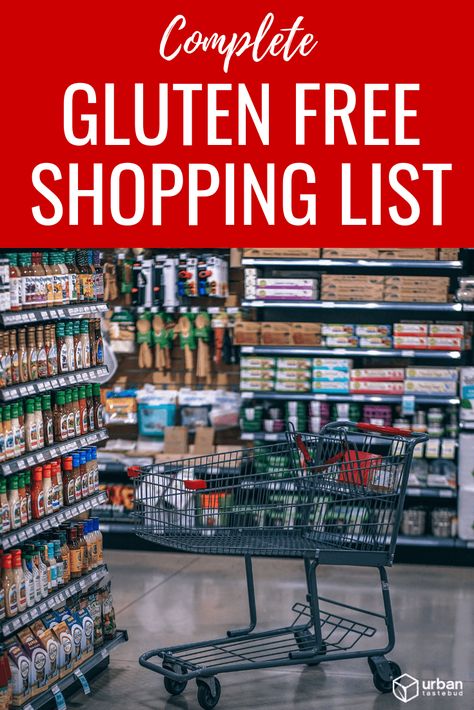 Ultimate Gluten Free Shopping List 2019 (Brands & Products) Gluten Free Logo, Gluten Free Shopping List, Gluten Free List, Gluten Free Food List, Tarte Vegan, Gluten Free Info, Gluten Free Shopping, Going Gluten Free, Frozen Foods