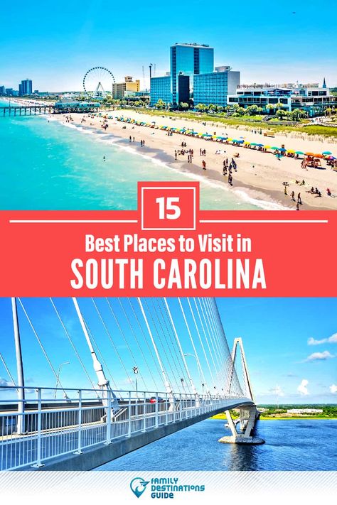 Want to see the most amazing and unique places in South Carolina? We’re FamilyDestinationsGuide, and we’re here to help: From incredible sights to the coolest spots to check out, discover the BEST places to visit in South Carolina - so you get memories that last a lifetime! #southcarolina #southcarolinaplacestovisit #southcarolinaplacestogo #southcarolinaplaces #placesinsouthcarolina Clemson South Carolina, Visit South Carolina, Best Family Vacation Spots, South Carolina Coast, Weekend Family Getaways, Beach Road Trip, South Carolina Vacation, Upstate South Carolina, South Carolina Travel