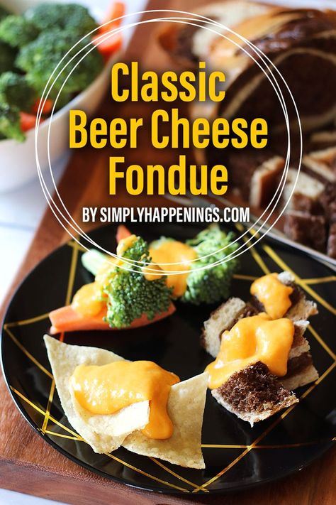 Classic beer cheese fondue blended with cheddar Apple Cider Party, Cheese Fondue Recipe Easy, Cheese Fondue Dippers, Easy Cheese Fondue, Cheddar Fondue, Fondue Dippers, Swiss Cheese Fondue, Beer Cheese Recipe, Beer Dip