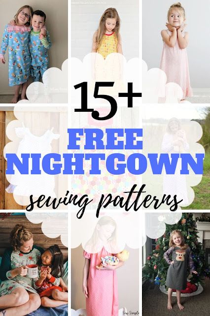 Girls Vintage Nightgown Pattern, Sew Nightgown Women, Free Sewing Patterns For Women Nightgowns, Free Nightgown Pattern For Kids, Free Toddler Pajama Pattern, Sewing Patterns For Children, Nightgown Sewing Pattern Free, Vintage Nightgown Pattern Free, Toddler Nightgown Pattern Free