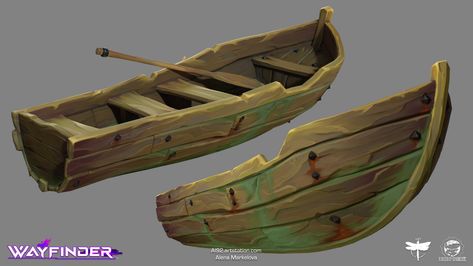 ArtStation - Environment - Wayfinder Pirate Props, Game Level Design, Wood Props, Joe Madureira, Props Concept, Environment Props, Brian Jones, Hand Painted Textures, Fantasy Props