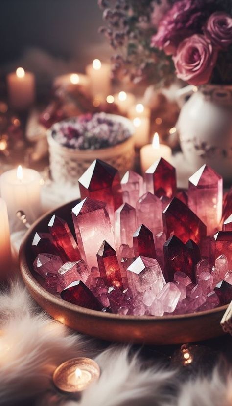 Crystals Asthetic Picture, Crystal Background, Crystal Photography, Tout Rose, Crystal Aesthetic, Witchy Wallpaper, Crystals Healing Properties, Magic Aesthetic, Places In The World