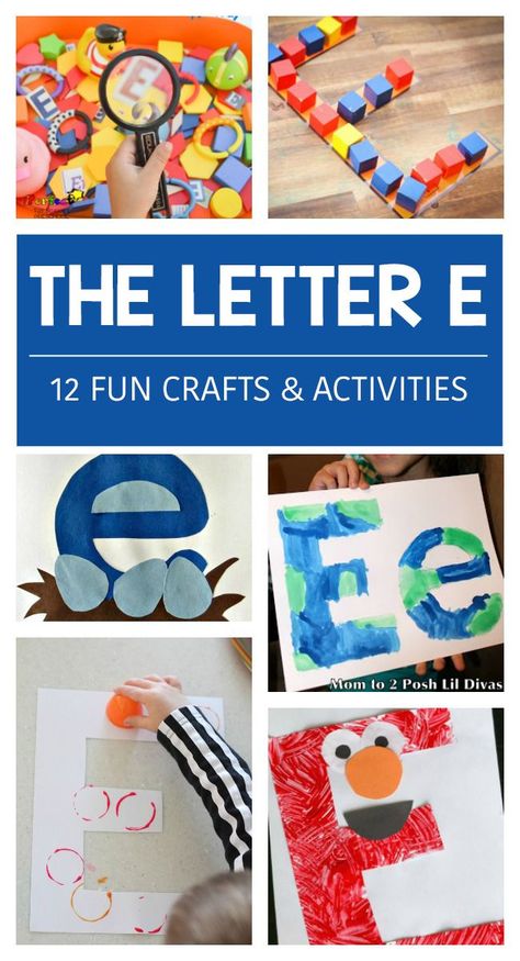 12 Letter E Activities Letter T Crafts, Letter O Activities, Letter T Activities, Letter E Activities, Letter E Craft, Letter Of The Week, Preschool Letters, Letter Activities, Alphabet Preschool