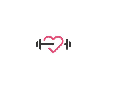 Activelove #logo What a simple yet beautiful concept for fitness and personal training logo. Love the pink! White Background, White