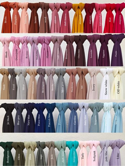 Heavy chiffon hijabs 

Size: 180 × 70 cms 


Note:
 colour may slightly vary due to lighting,no refund/return or exchange for the same

Available in 57 shades Colour Shade Card, Blue Hijab, Hijab Colors, Colours That Go Together, Color Knowledge, Blue Shades Colors, Hijab Designs, Colour Combinations Fashion, Color Combos Outfit