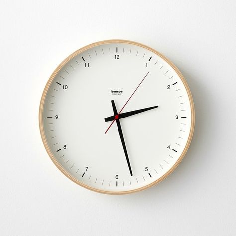 Wall Clock Modern White, Small Bedroom Wall Clocks, Minimalist Bedroom Wall Clocks, Plywood Wall, Minimalist Clocks, Minimalist Wall Clocks, Plywood Walls, Kitchen Clocks, Modern Interior Decor