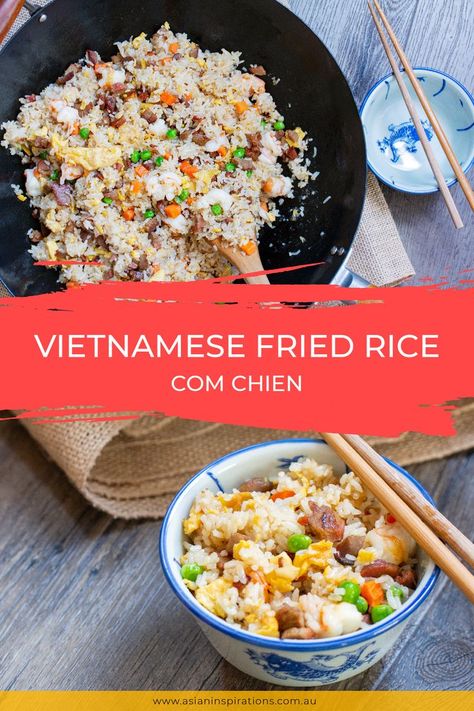 Fried Rice Vietnamese, Vietnamese Fried Rice Recipe, Vietnamese Fried Rice, Lap Xuong, February Meals, Vietnamese Recipe, Vegetarian Fried Rice, Special Fried Rice, Rice Egg