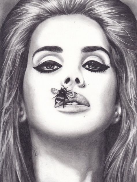 Lana Lana Del Re, Lana Del Rey Art, Drawing Pencils, Amazing Drawings, John Paul, Pencil Portrait, Fashion Illustrations, Pics Art, Shoulder Tattoo