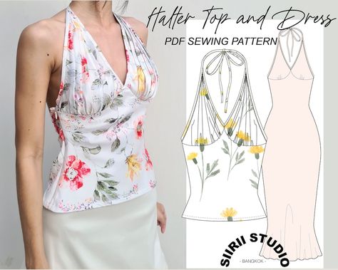 This Patterns & Blueprints item by SiiriiStudio has 2051 favorites from Etsy shoppers. Ships from United States. Listed on 21 Mar, 2023 Halter Top Sewing Pattern, Sewing Top, Halter Top Dress, Sewing Projects Clothes, Summer Sewing, Halter Top Dresses, Couture Mode, Top Sewing Pattern, Sewing Design