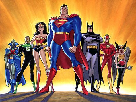 Lessons from our favorite superheroes Justice League Party, Super Hero Day, Batman Bruce Wayne, Super Hero Theme, Justice League Unlimited, Martian Manhunter, Justice League Of America, Bruce Timm, Hero's Journey