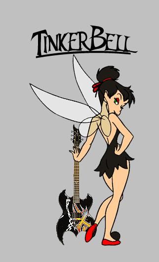 Punk Rock Tinkerbell, Bad Tinkerbell, Bad Tinkerbell Tattoo, Goth Tinkerbell, Gothic Tinkerbell, Tinkerbell Illustration Art, Emo Disney, Tinkerbell Wallpaper, Tinkerbell Pictures