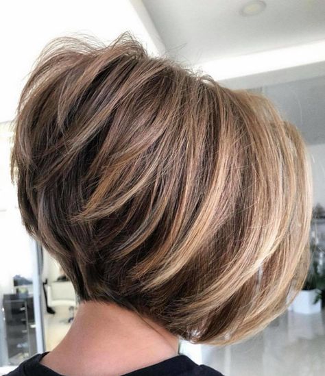 Chin Length Inverted Bob Hairstyles, Short Hairstyles For Wedding Mothers, Medium Length Stacked Bob, Inverted Bob Hairstyles For Thick, Short Angled Bob With Layers, Inverted Layered Bob, Long Stacked Haircuts, Inverted Bobs, Short Stacked Bob