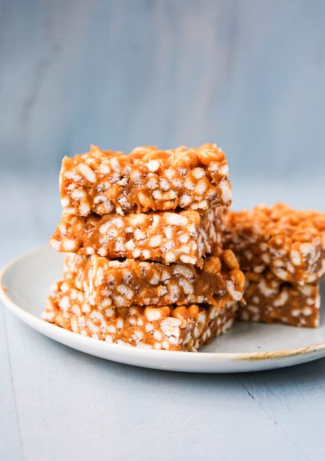 5-Ingredient Peanut Butter Cereal Bars - The Defined Dish - Peanut Butter Cereal Bars 90s Cereal, Best Foods For Energy, Peanut Butter Cereal Bars, Peanut Butter Cereal, Keto Favorites, Low Carb Cereal, The Defined Dish, Defined Dish, Nostalgic 90s