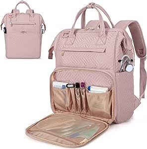 Fasrom Nurse Backpack for Work Women, Nurse Tote Bag with Laptop Compartment for Clinical Study and Home Health Care, Pink (Empty Bag Only) Nursing Tote Bag, Nurse Work Bag, Nurse Backpack, Backpack For Work, Home Health Nurse, Nurse Scrubs, Nurse Tote Bag, Ob Nursing, Nurse Tote