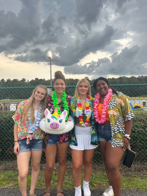 #fnl #footballgametheme #hawaii #footballgameoutfit Hawaii Outfits Football Game, Hawaii Football Game Theme, Outfits Basketball Game, Fnl Fits, Basketball Game Outfit, Spirit Week Outfits, Week Outfits, Basketball Theme, Hawaii Outfits