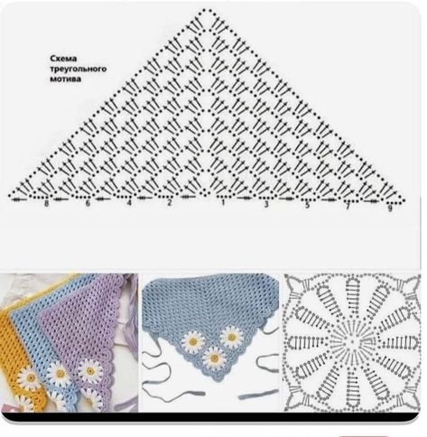 Triangle Crochet Pattern, Crochet Bandana Pattern, Bandana Crochet, Bandeau Au Crochet, 100 Crochet Stitches, Crochet Hairband, Crochet Stitches Chart, Crochet Bandana, Confection Au Crochet