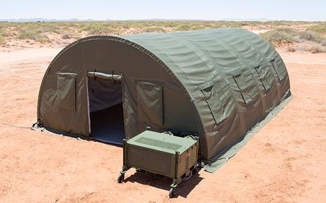 Alaska AMEDD Shelter™ | Alaska Structures Military Military Barracks, Travel Tent, Army Tent, Military Camp, Bushcraft Shelter, Army Gears, Tactical Accessories, Rv Homes, Military Gear Tactical