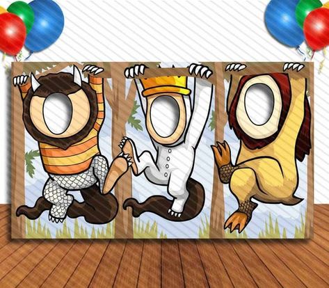 Wild One Photo Booth, Where The Wild Things Are Decorations, Where The Wild Things Are Decor, Logan Michael, Military Homecoming Signs, Safari Crafts, Animal Movie, Wild Things Party, Party Selfie