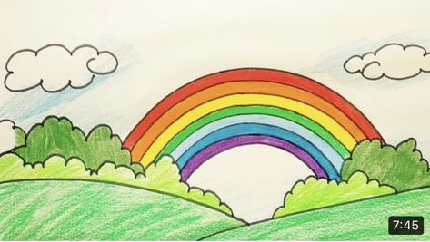 Scenery For Kids, Rainbow Scenery, Cat Throwing Up, Easy Scenery, Rainbow Drawing, Rainbow Images, Preschool Classroom Decor, Rainbow Pin, Random Image