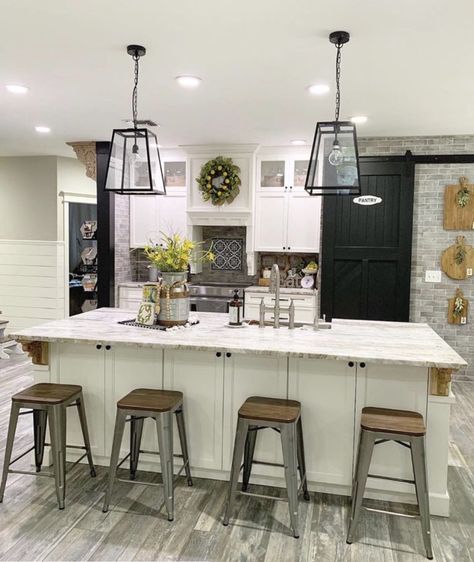 Fixer Upper Ideas, Modern Bar Stools Kitchen, Modern Kitchen Bar, Vintage Kitchen Remodel, Ranch Kitchen Remodel, Mobile Home Kitchen, Ikea Kitchen Remodel, Galley Kitchen Remodel, Kitchen Remodel Cost