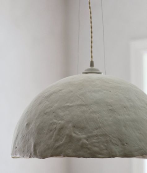 DIY Plaster Lamp — Home at Hand Interiors Diy Paper Mache Pendant Light, Diy Cement Pendant Light, Diy Plaster Light, Diy Clay Pendant Light, Diy Plaster Lamp, Diy Plaster Pendant Light, Diy Concrete Pendant Light, Plaster Light Fixture, Diy Pendant Light Shade