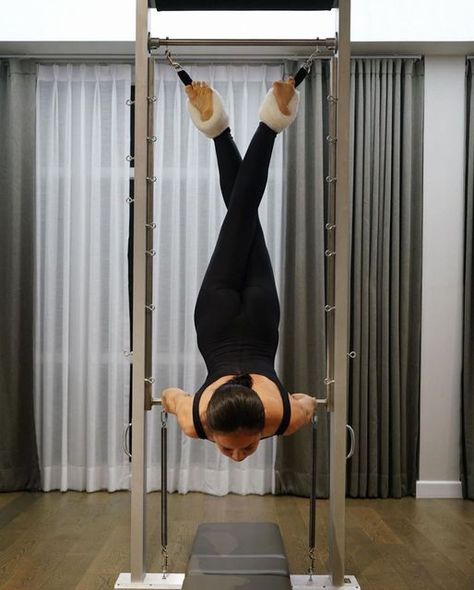 Gratz Pilates on Instagram: "The Gratz Guillotine is the Apparatus of the Month… here is @hannahjoe_t in the fuzzies on the Gratz Guillotine #gratz #teamgratz" Vintage Pilates Photos, Squat Proof Full-length Tights For Pilates, Pilates Selfie, French Guillotine, Pilates Board, Pilates Posture, Cadillac Pilates, Gratz Pilates, Pilates Cadillac