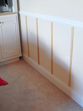 Wainscoting Stairs, Wainscoting Bedroom, Wainscoting Styles, Chair Rail Molding, Diy Wainscoting, Board And Batten Wall, Decorative Wall Panels, Chair Rail, Board And Batten