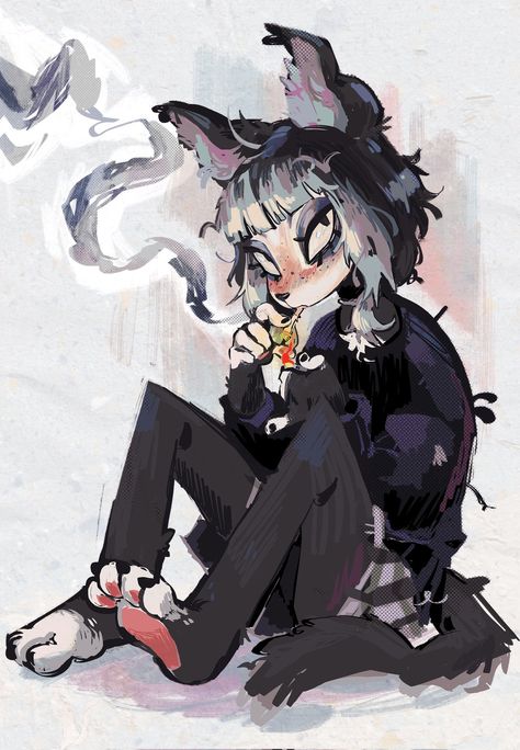 🍁 Vio 🍁 on Twitter: "the stairs smoker… " 영감을 주는 캐릭터, Art Block, Art Inspiration Drawing, Funky Art, Cartoon Art Styles, Art Reference Poses, Art Sketchbook, Character Design Inspiration, Anime Character