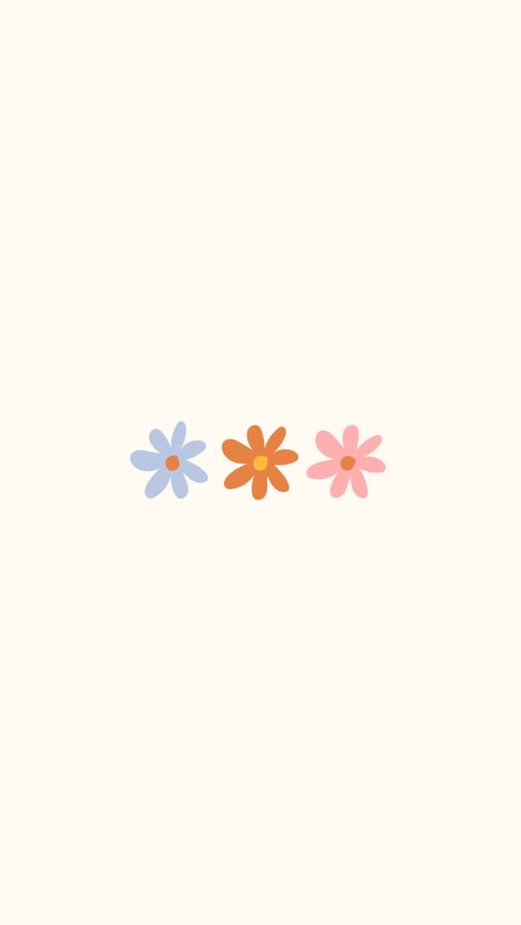 Simple Tablet Wallpaper, Phone Backgrounds Aesthetic Pastel, May Wallpaper, Cute Home Screen Wallpaper, Cute Home Screens, Three Flowers, Wallpaper Iphone Summer, Iphone Wallpaper Fall, Simple Iphone Wallpaper