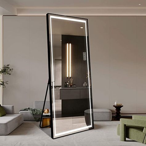 Amazon.com: LAIYA 65”24” LED Mirror Full Length Mirror with Lights Wide Standing Tall Full Size Mirror for Bedroom Giant Full Body Mirror Large Floor Mirror with Lights Stand Up Dressing Big Lighted Mirror : Home & Kitchen Floor Mirror With Lights, Full Length Mirror With Lights, Stand Up Mirror, Dressing Room Mirror, Room Mirrors, Large Floor Mirror, Full Length Mirror Stand, Large Mirrors, Mirror Full Length