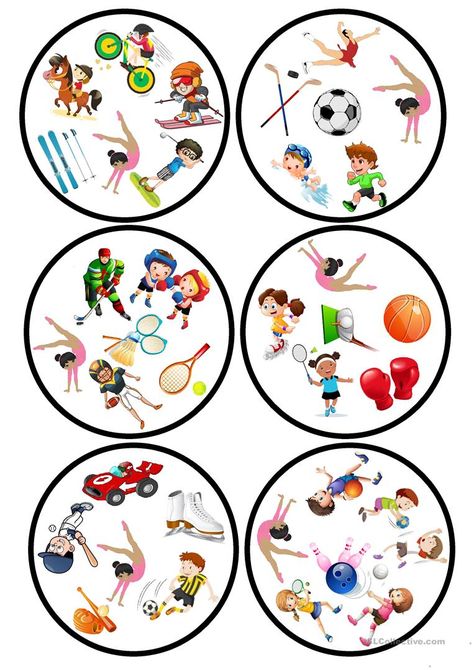 Sports Dobble game - English ESL Worksheets for distance learning and physical classrooms Teaching Nouns, Sport English, Double Game, Free Bingo Cards, Pe Activities, Esl Games, English Games, School Games, Preschool Games