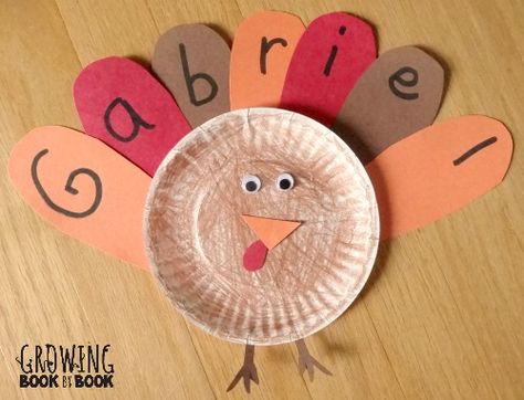 Name activities that are playful and reepetitive help to build the most meaningful word in a child's life. This fun name activity has a holiday twist. November Preschool, Thanksgiving Crafts For Toddlers, Thanksgiving School, November Crafts, Crafts For Toddlers, Turkey Crafts, Thanksgiving Preschool, Thanksgiving Art, Fall Preschool