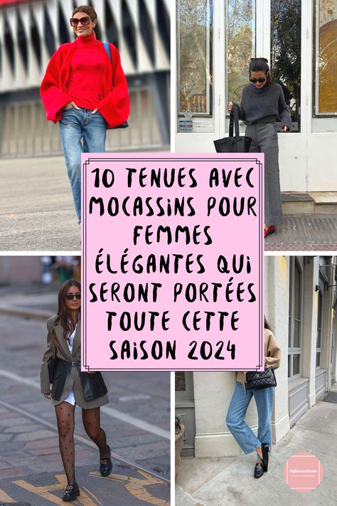 Les mocassins sont des chaussures polyvalentes et élégantes que vous pouvez facilement intégrer à vos looks d’hiver.

Notez ces clés pour les porter avec style :

Des contrastes sophistiqués. Mélangez des pièces formelles et décontractées pour créer des contrastes intéressants. Combiner des mocassins avec des pièces comme une veste structurée ou des tricots vous permettra de créer un équilibre entre élégance et décontraction. Mocassin Outfit, Moccasins Outfit, Causal Chic, Derby Outfits, 2023 2024, Jean Outfits, Cropped Jeans, Boyfriend Jeans, Casual Chic