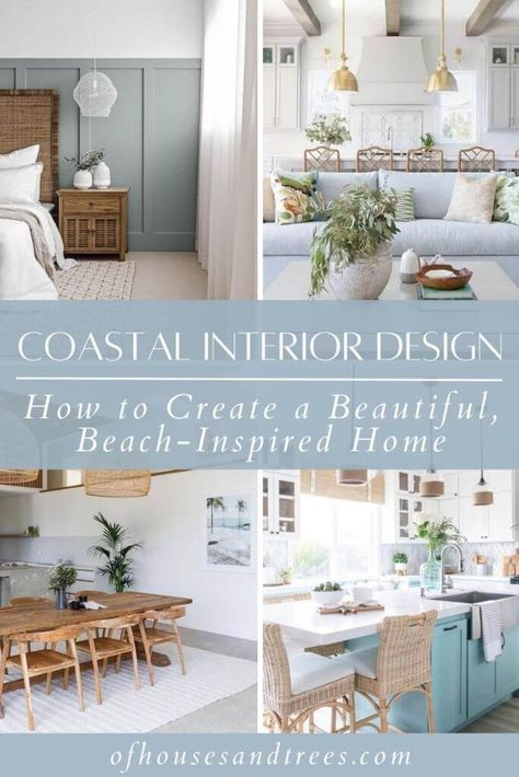 Florida Style Interior Design, Hamptons Beach House Interior, Ocean Inspired Interior Design, Small Beach House Interior, Coastal Farmhouse Home, Hampton Decor, Classic Beach House, Everything Green, Coastal Interior Design