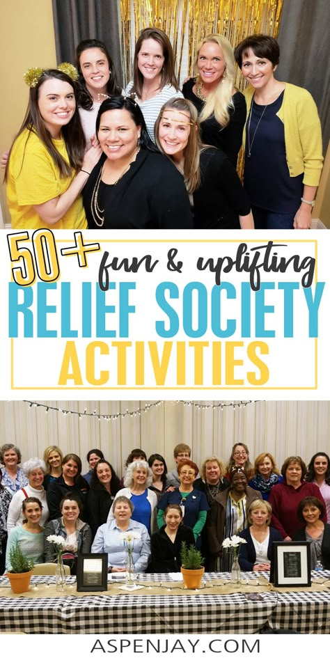 50+ Fun Relief Society Activities that your sisters will thoroughly enjoy and talk about for months to come! Relief Society November Activities, Relief Society Friendshipping Activities, Favorite Things Relief Society Activity, Relief Society Goal Setting Activity, Relief Society Christmas Dinner Ideas, November Rs Activity, Lds Relief Society Activities Good Ideas, Lds Ministering Activity Ideas, Best Relief Society Activities