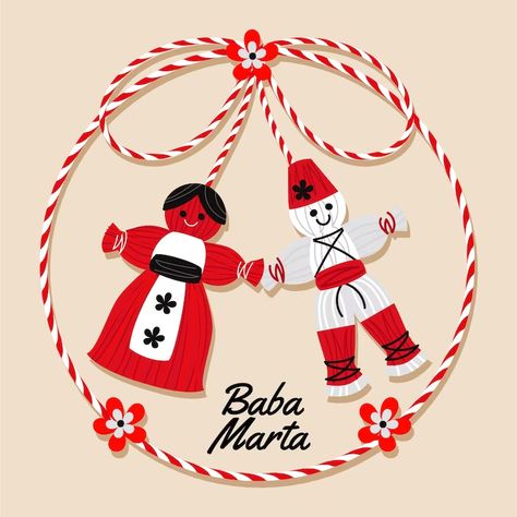 Free Vector | Free vector flat baba marta illustration Baba Marta, Letter Decoration, Flat Icons Set, Silver Christmas Tree, Silver Keychain, Christmas Tree Toy, Vintage Keys, Silver Christmas, Creative Hobbies