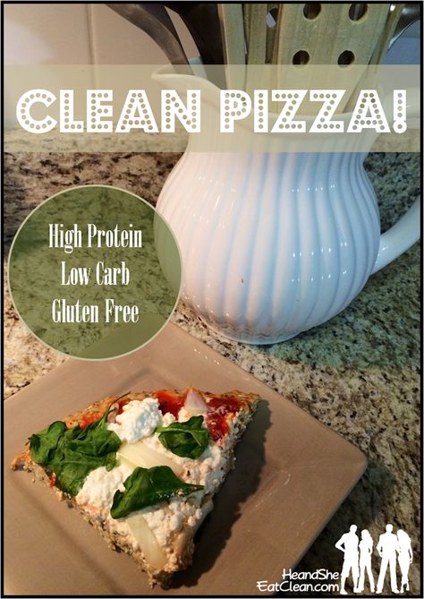 This is one of the best clean recipes we have tried!  You can still have PIZZA NIGHT!  Try this high protein and low carb clean PIZZA! For more healthy recipes visit HeandSheEatClean.com. #eatclean #pizza #recipe #healthy #glutenfree #lowcarb #highprotein Easy Healthy Pizza Recipes, Easy Healthy Pizza, Clean Eating Pizza, Clean Eating Pizza Recipes, Gluten Free Clean Eating, Healthy Pizza Recipes, Eating Pizza, Healthy Pizza, Gluten Free Pizza