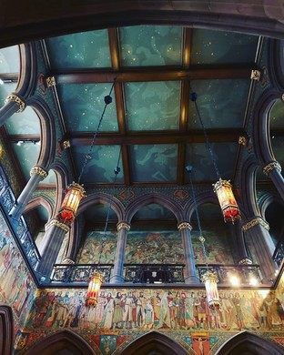 The Great Hall Ceiling at the National Portrait Gallery – Edinburgh, Scotland - Atlas Obscura Constellation Art, Great Hall, Scottish Castles, Edinburgh Castle, National Portrait Gallery, Portrait Gallery, Design Museum, National Museum, Halle