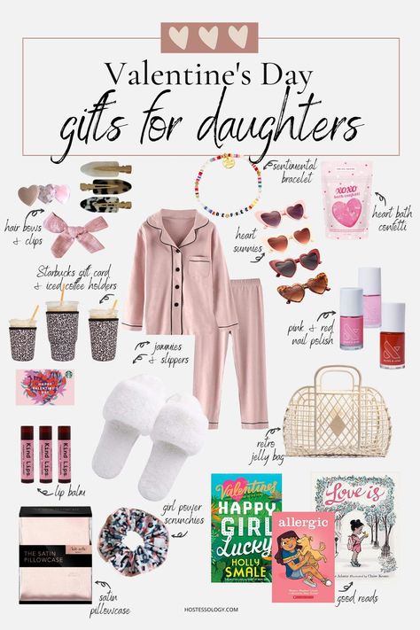 This post is about Valentine's Day gifts for daughters. | #valentinesdaygiftsfordaughter | #valentinesdaygiftsforkids | Valentine's Day gift baskets | Valentine's Day gifts for kids | Valentine's Day gift baskets for kids | Valentines gift for daughter from mom Teen Daughter Valentines Gift Ideas, Daughter Valentines Gift Ideas, Valentines Gift For Daughter, Gift Baskets For Kids, Valentine's Day Gifts For Kids, Valentine Gift For Daughter, Valentine Day Table Decorations, Baskets For Kids, Gifts For Daughters