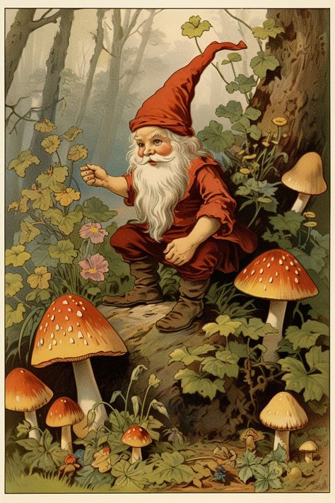 8 Funny Gnomes Clipart! - The Graphics Fairy Gnome Images, Gnomes Clipart, Fantasy Wizard, Dark Fantasy Artwork, Funny Gnomes, Elves And Fairies, Fairies Elves, Fairytale Art, Forest Art