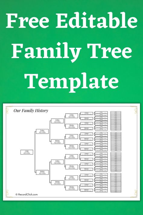 Ancestry Charts Free Printable Trees, Large Family Tree Template, Family Tree Organization, Family Tree Chart Templates, Editable Family Tree Template Free, 5 Generation Family Tree Template Free Printable, 5 Generation Family Tree Template, Printable Family Tree Template Free, Family Tree Template Free Printables Genealogy Forms